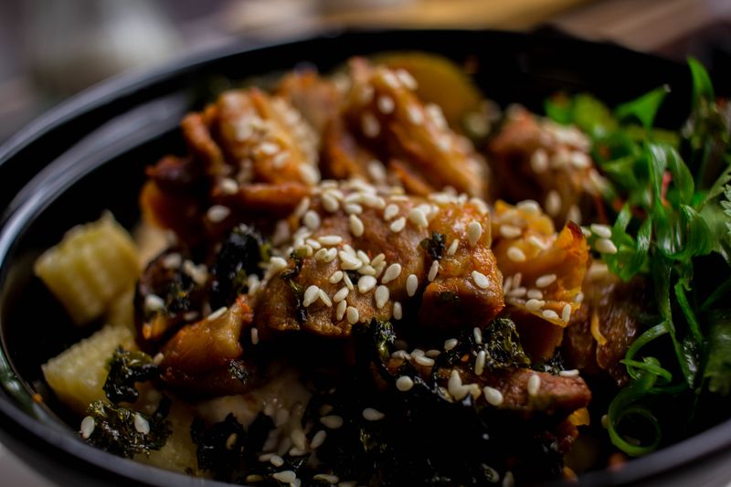 Teriyaki boneless wings with sesame glaze
